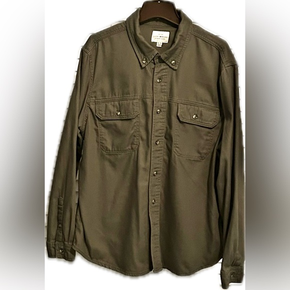 Lucky Brand Men’s XL Button-down Shirt Jacket - Heavyweight 100% Cotton. EUC - Picture 1 of 15
